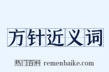 方针近义词是什么意思的图片